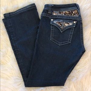 Miss Me Bootcut Jeans Dark Wash Bling✨